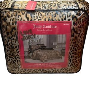 Juicy Couture Satin Leopard Comforter Set
